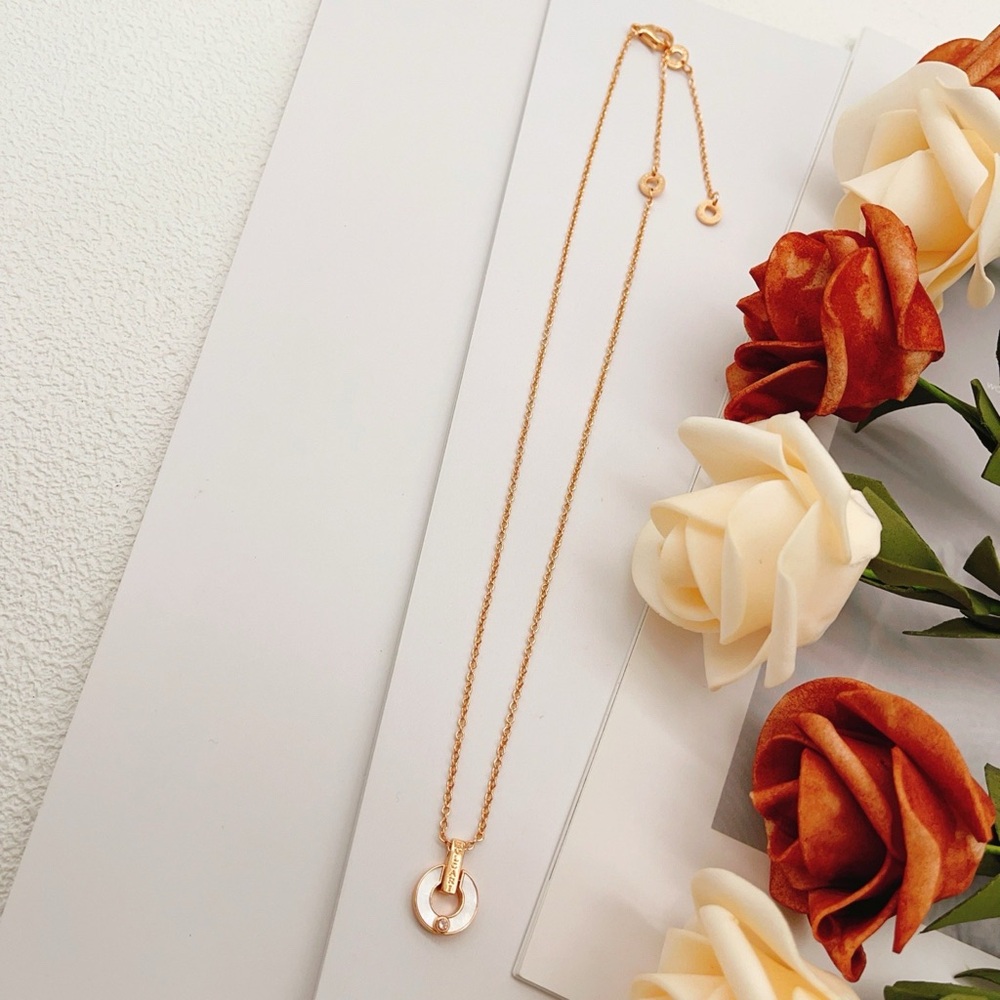 Bulgari Gold Circle Pendant Necklace - Picture 6 of 7